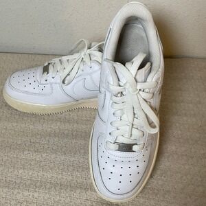 Nike Air Force‎ 1 07 Womens White White Sneakers DD8959-100 7.5 Low Aged